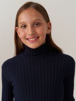 Джемпер водолазка для девочки AT274 синий