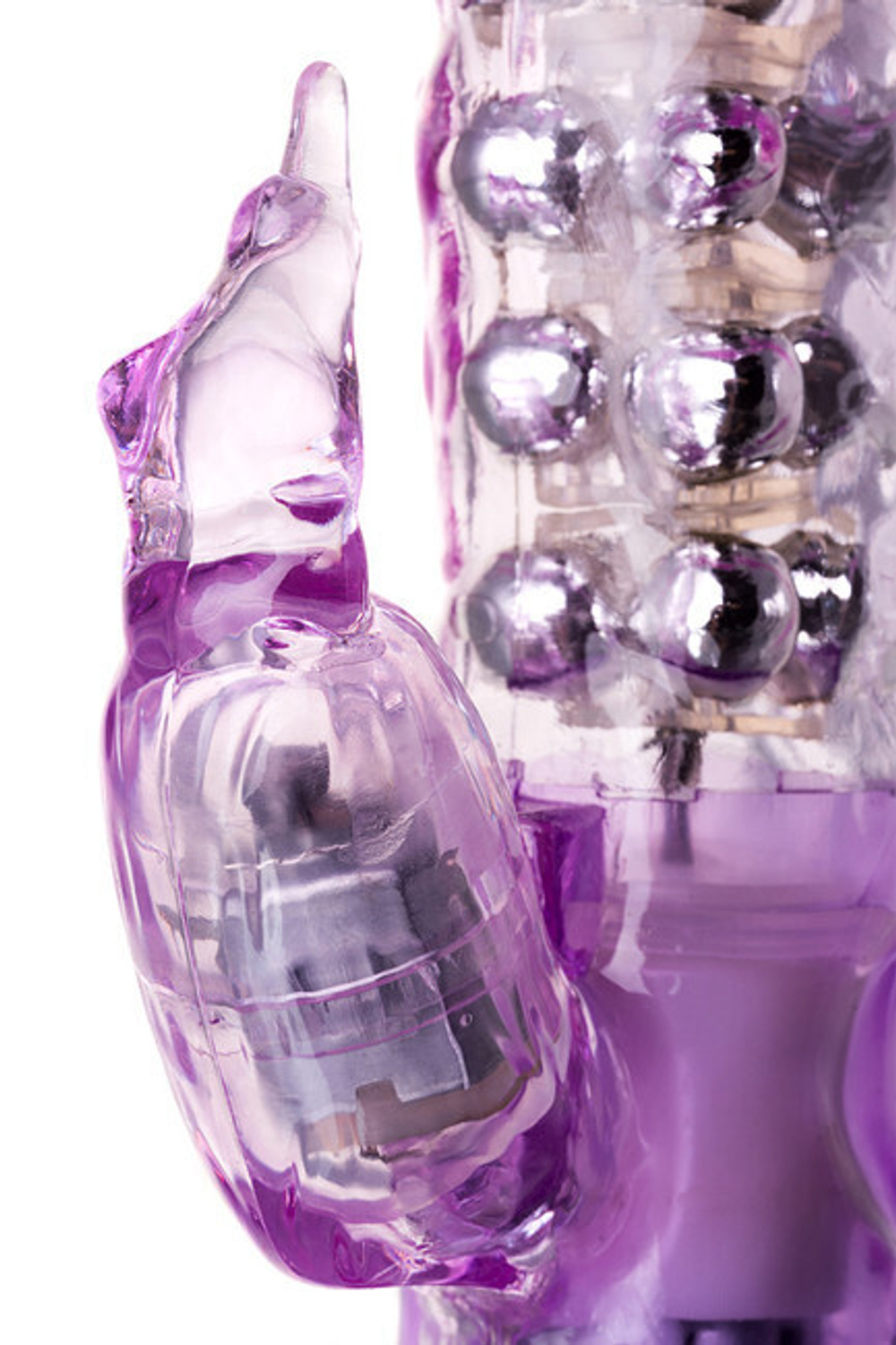 Ротационный вибратор с крупными бусинками A-Toys High Tech Vibrator (8 режимов вибрации, 4 ротации) (Цвет: фиолетовый)