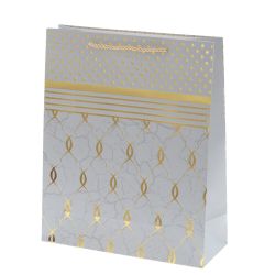 GAEM Пакет подарочный M (бумага 210г/м2, блок микс 12шт), L26 W10 H32 см, 4в.