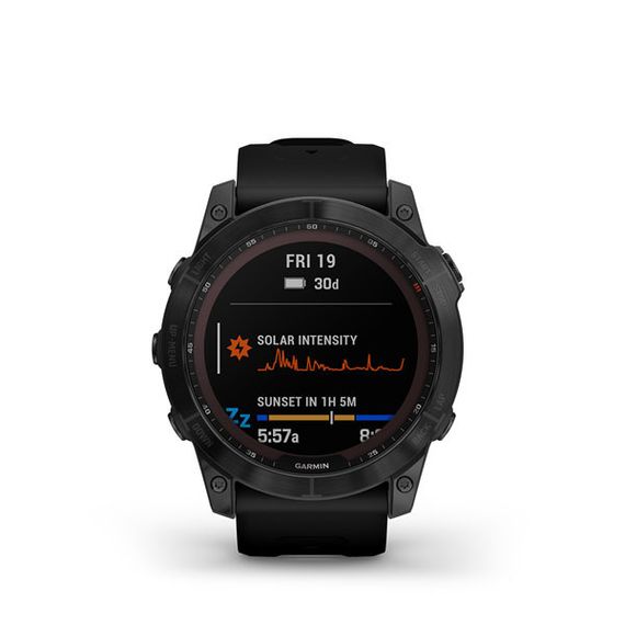 Garmin Fenix 7X Sapphire Solar — Titan Carbon Gray DLC, премиум-часы
