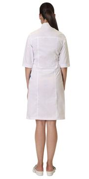 Халат женский "Сириус-Барбара" белый/т.синий)