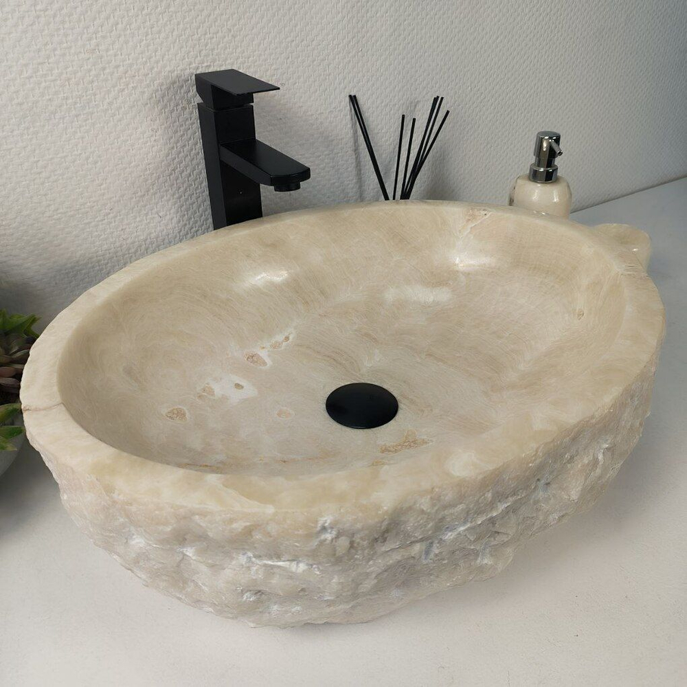 Каменная раковина из оникса Erozy White EO-04273 (53*43*16) 0213 из натурального камня