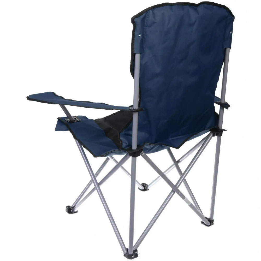 Кресло складное с подлокотниками до 120кг Комфорт 54*54*94см синее