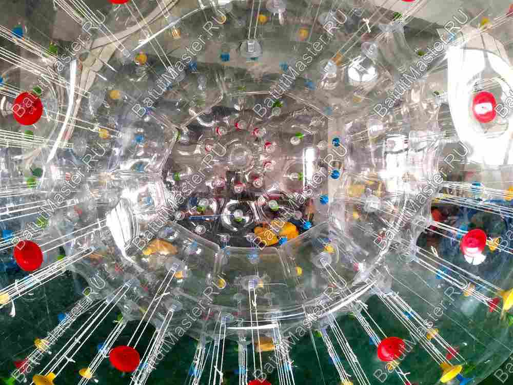 Гидро/аква зорб ТПУ с цветными держателями, диаметр 2.1 м