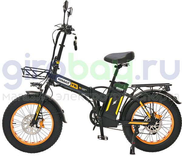 Электровелосипед Minako F10 Pro (48V/20Ah) - Желтый обод фото №2