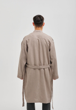 Шапан льняной длинный OYU TOLQYN DARK BEIGE