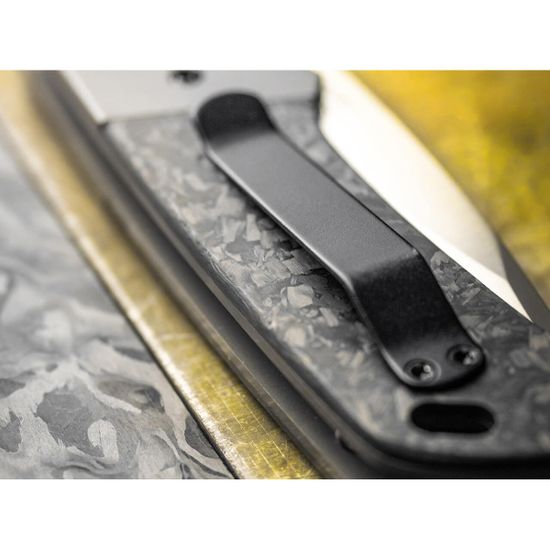 Складной нож Boker 01BO177 Gulo Pro Marble CF c клинком из стали D2, рукоять титан / карбон