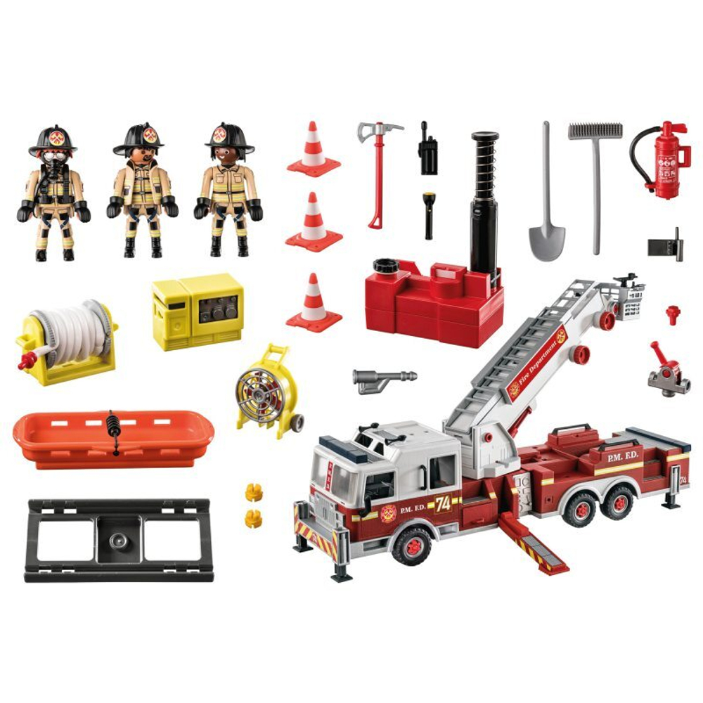 Playmobil - пожарная машина: лестница башни США 70935