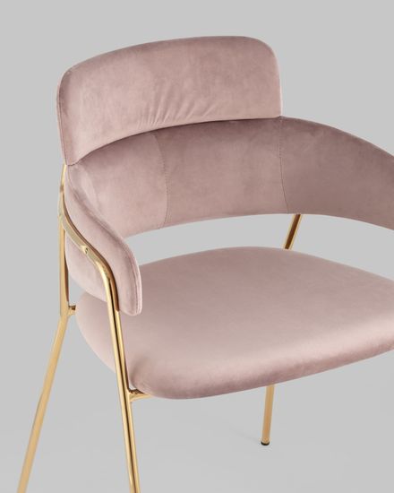Стул Полин велюр розовый 2 шт