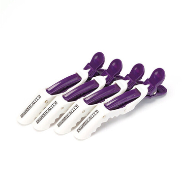 Dewal Beauty Зажим для волос DBCH36white/purple, 4 шт/уп