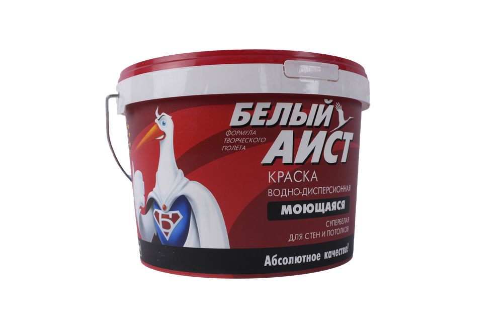 КРАСКА ВОДНО-ДИСПЕРСИОННАЯ БЕЛЫЙ АИСТ МОЮЩАЯСЯ 10КГ
