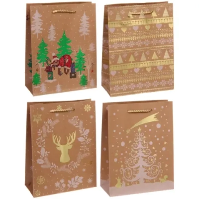 Пакет подарочный «Новогодний мир» 18*23*8 см, микс