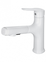 Смеситель для раковины с выдвижным изливом WONZON & WOGHAND, Белый матовый (WW-AE4151-MW)