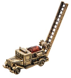 AM-3016 Фигурка «Машина Пожарная» (латунь, янтарь)
