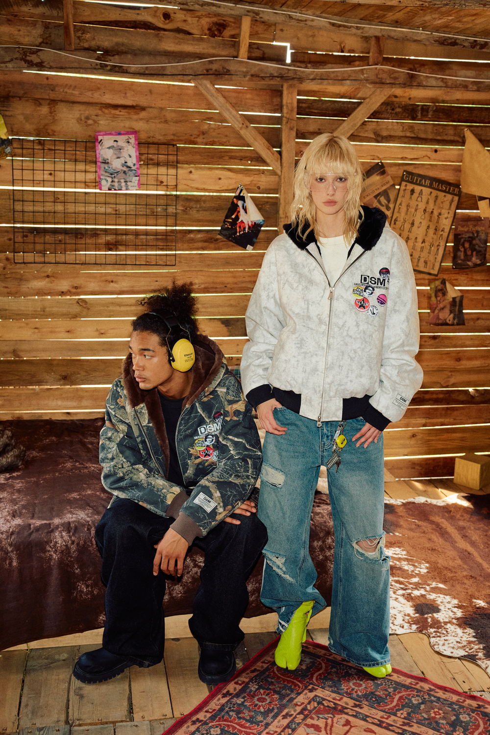 Утепленный бомбер DONSMOKE "Trees Pattern" MA-1 Fur Jacket