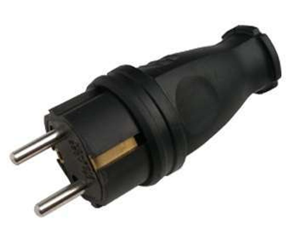 Вилка прямая с з/к каучук 16А IP44 черн. 9210 IN HOME 4690612010236 Вилка прямая с з/к каучук 16А IP44 черн. 9210 IN HOME 4690612010236