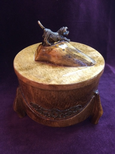 Шкатулка круглая малая, береза