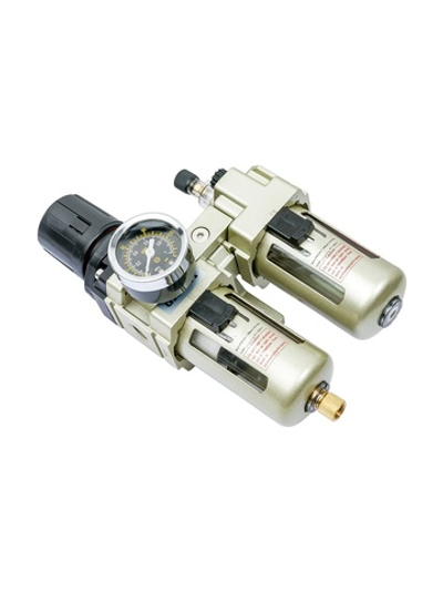 Фильтр-влагоотделитель для компрессора с регулятором давления и лубрикатором (1/4; 1700 л/мин; 10 бар) Gigant GAC3010-02