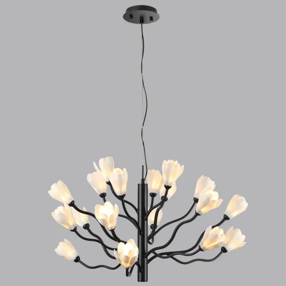 5090/18 MODERN ODL25 553 черный матовый/белый/фарфор Люстра G4 LED 18*5W GARDI