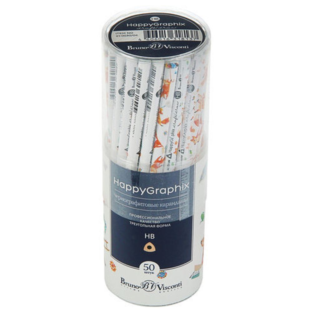 Карандаш чернографитный BRUNO VISCONTI, 1 шт., "Сказочный лис", НВ, без резинки, заточенный, 21-0030/04