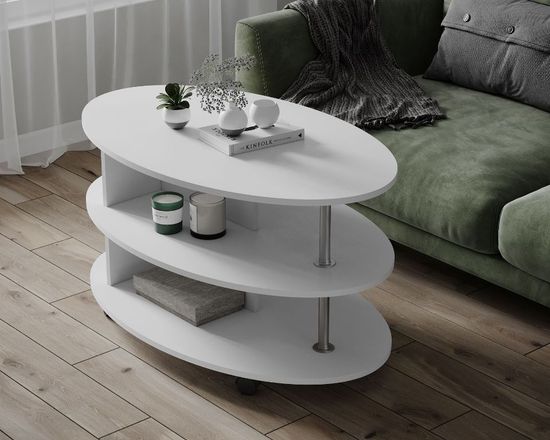 Стол журнальный КОНСУЛ-4 белый