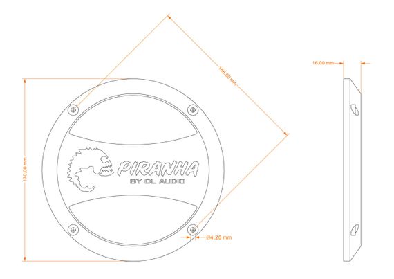 Грили DL Audio Piranha Grill 130 Black