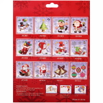 Наклейка на стекло 17*16 см,»Новогодние истории» микс