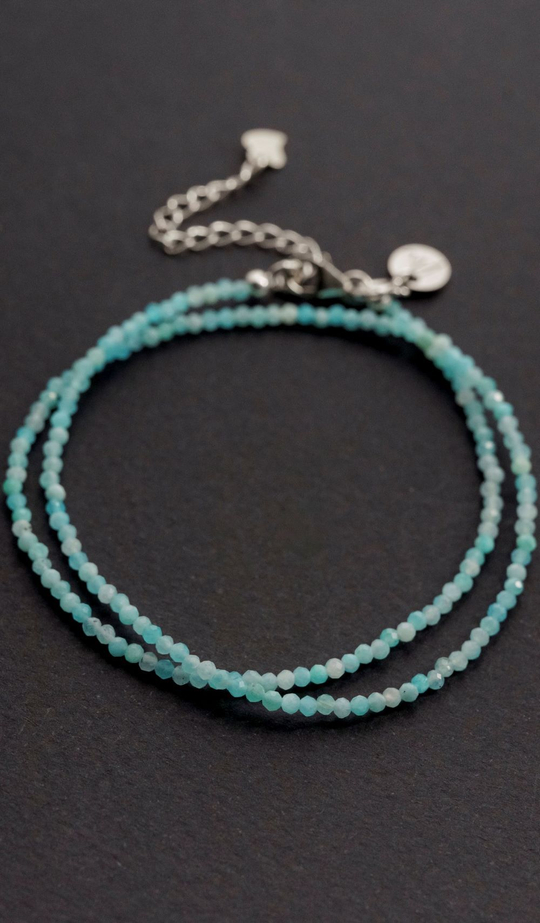 Чокер "Memo about Summer" из амазонита 33-38 см