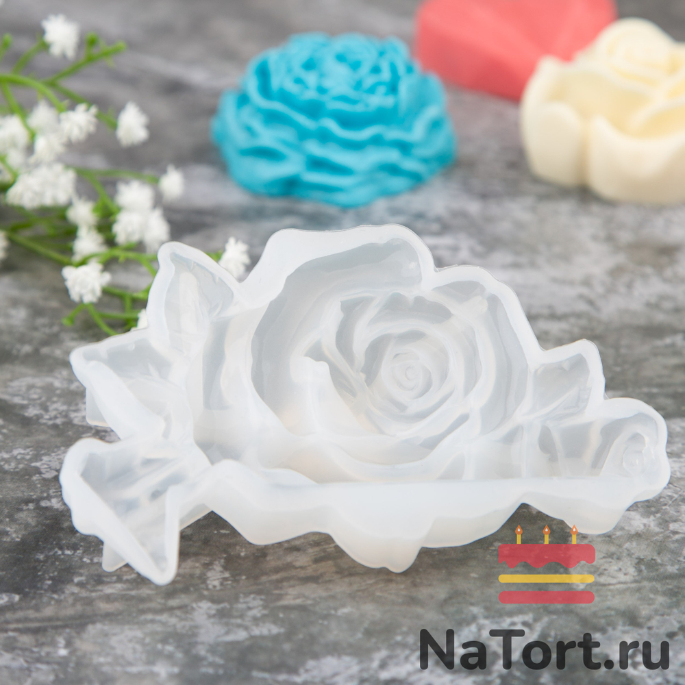 Силиконовый молд «Веточка розы»