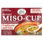 Edward & Sons, Instant Miso-Cup, мисо-суп быстрого приготовления, традиционный рецепт с тофу, 4 порции, 36 г (1,3 унции)