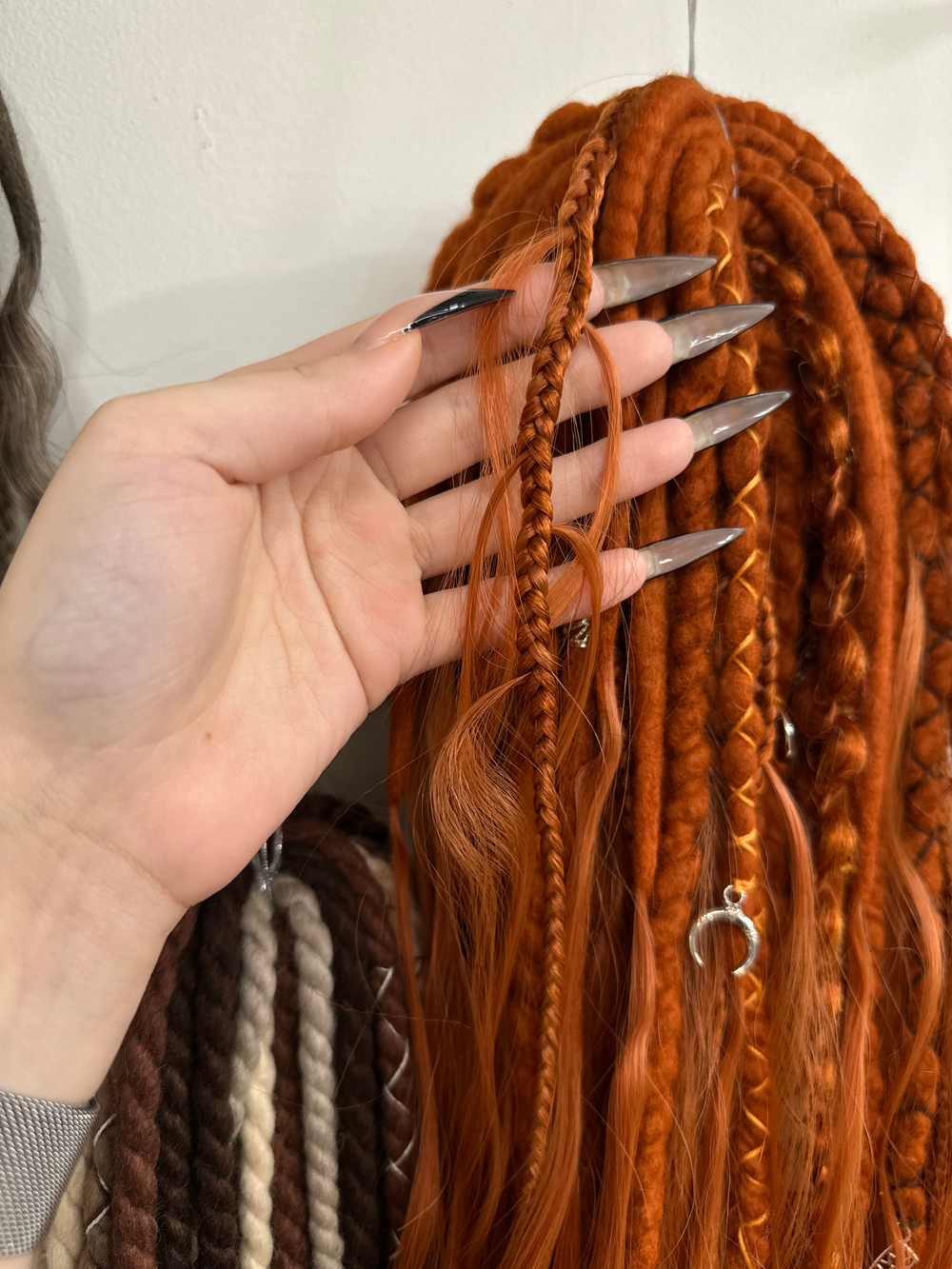 Войлочный комплект дредов и кос с кончиками из термоволокна