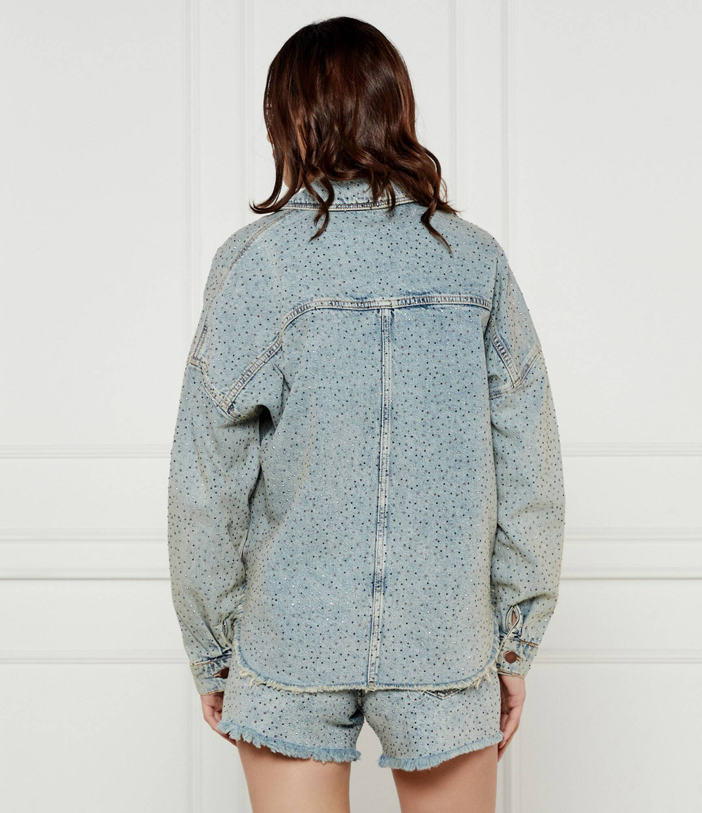 Джинсовая куртка GUESS - голубой(W5GN90 D5LQ2)