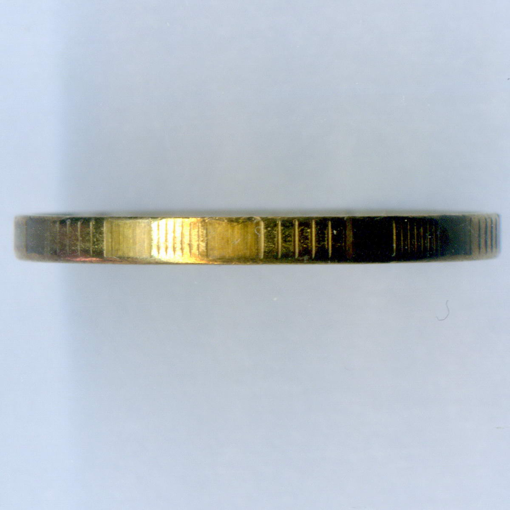 10 рублей образца 2009 года. Брак - реверс/реверc. AUNC