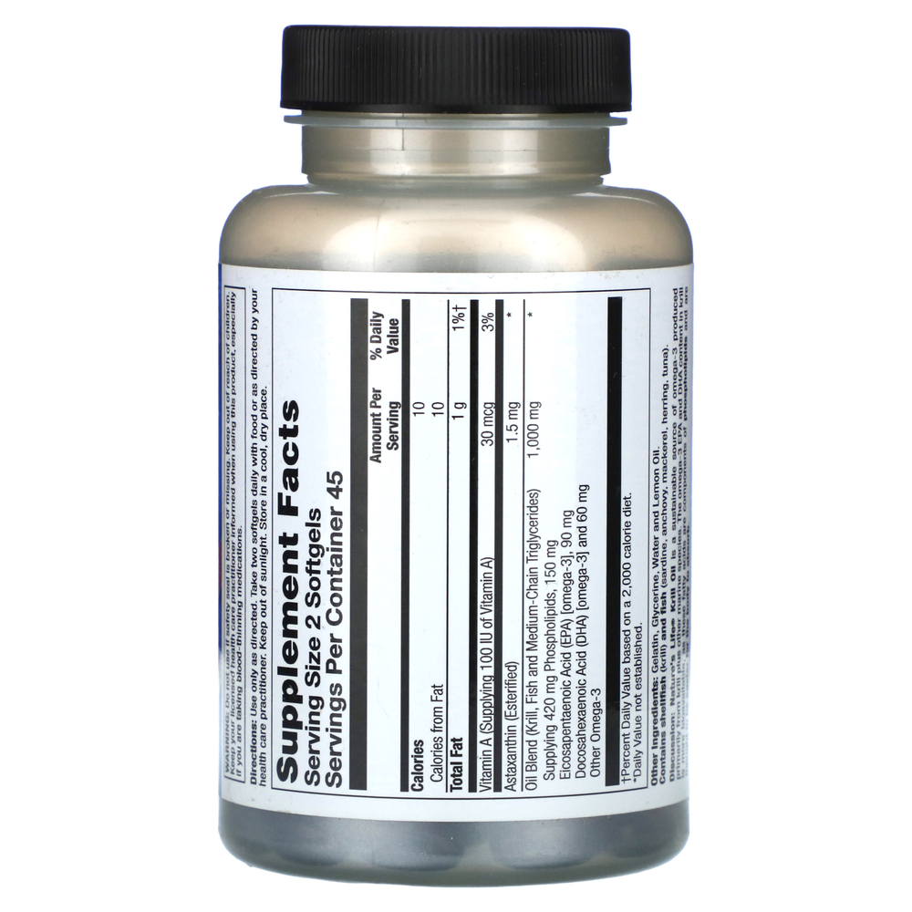 Nature's Life, масло криля, 500 мг, 90 мини-капсул