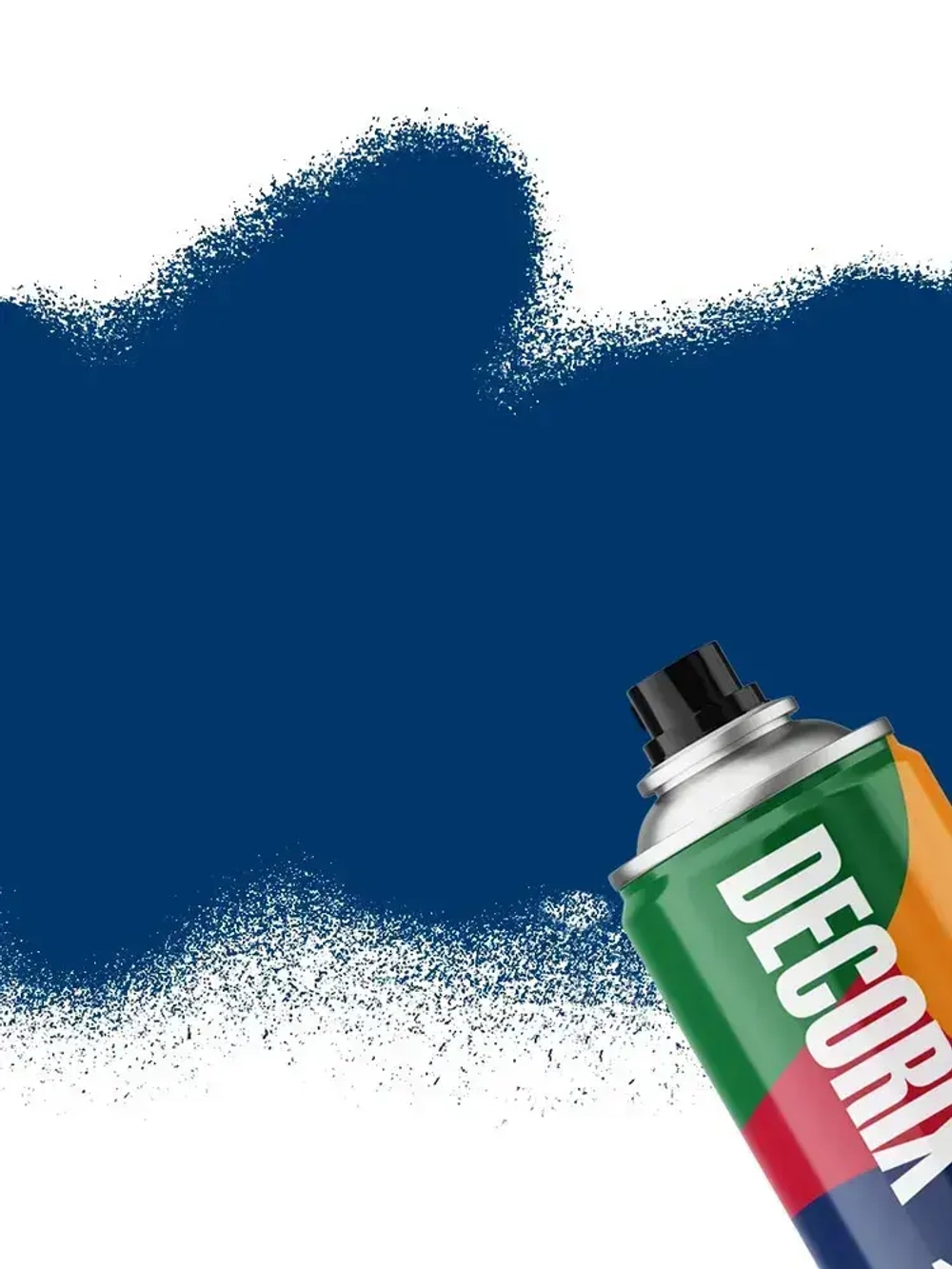 Краска синяя в баллончике глянцевая акриловая DECORIX - Темно-синяя эмаль аэрозольная для любых поверхностей 520 мл