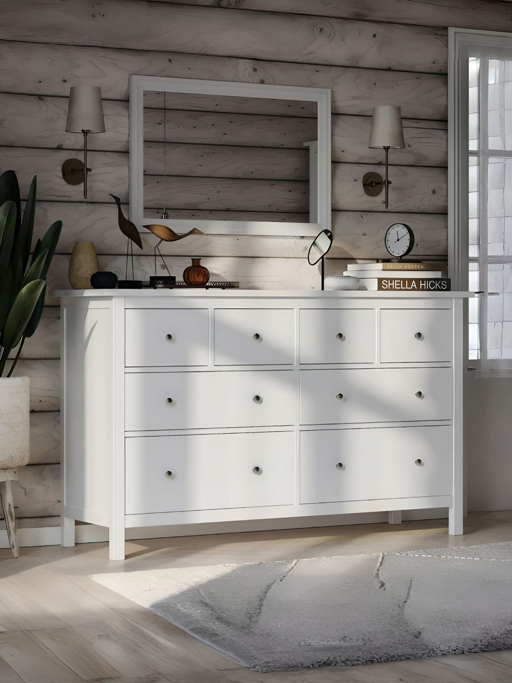 IKEA Комод HEMNES 2 ящика, 54*66*38, белый, КЫМОР (ХЕМНЕС ИКЕА)