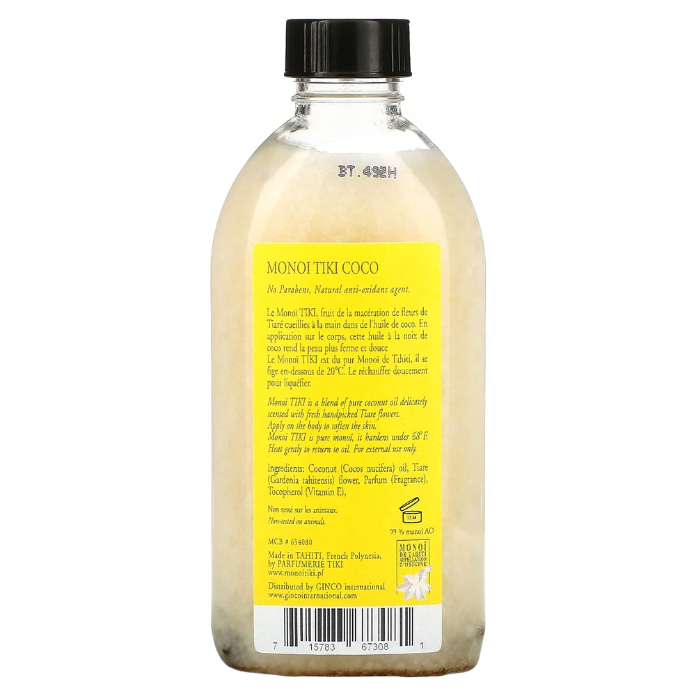 Monoi Tiare Tahiti, Monoi Tiki Tahiti®, кокосовое масло, кокос, 120 мл (4 жидк. унции)