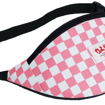 Поясная сумка OLDY. Клетка. Розовая