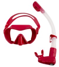 Комплект Scorpena маска+трубка для сноркелинга, тёмно-красный Взрослый