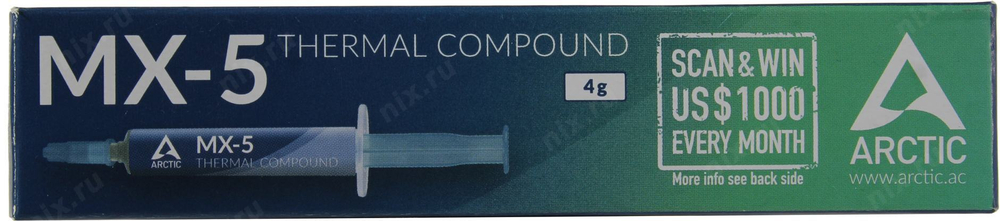 Термопаста Arctic Cooling &lt;ACTCP00045A&gt; Термопаста MX-5, 4 г