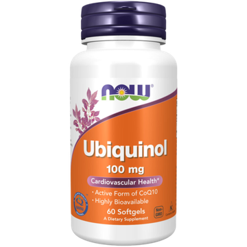 Now Foods Ubiquinol 100 mg 60 softgels, Убихинол, Коэнзим Q10