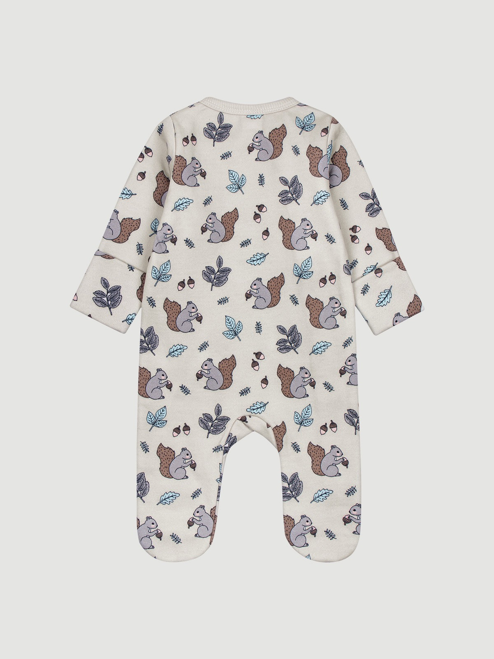 Утеплённый комбинезон с закрытой ножкой Mjolk Sleep and Play Белочки