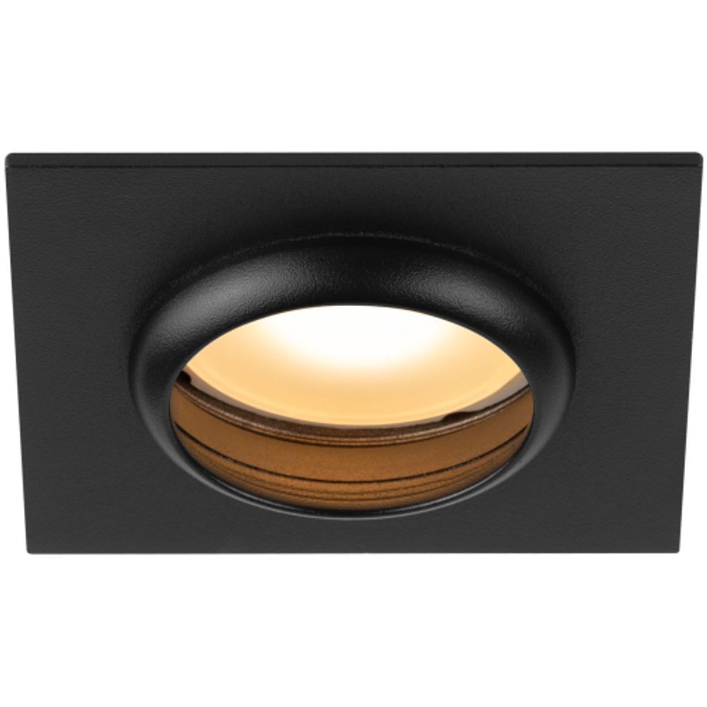 Светильник встраиваемый алюминиевый ЭРА KL110 BK под лампу MR16 GU5.3 черный матовый | Алюминиевые встраиваемые светильники