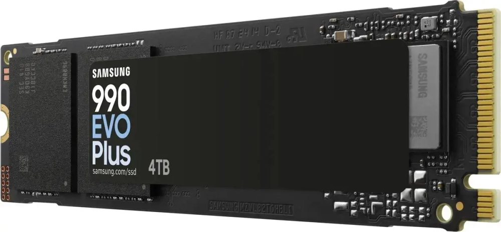 Твердотельный накопитель 4Tb SSD Samsung 990 EVO Plus, M.2 PCIe5.0, TBW 2400, R7250MB/s W6300MB/s