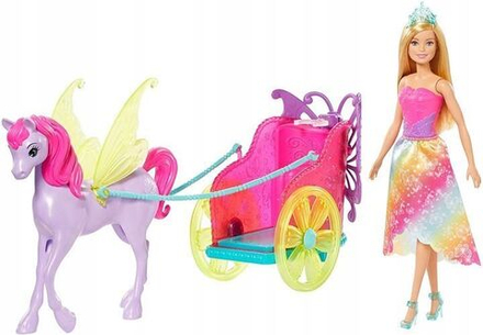 Кукла Barbie Mattel Карета Барби Dreamtopia и сказочная лошадь GJK53