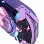 Пенал ЮНЛАНДИЯ, 1 отделение, 1 откидная планка, карман, EVA покрытие soft-touch, 22х10х5 см, "Sky Girl", 273183