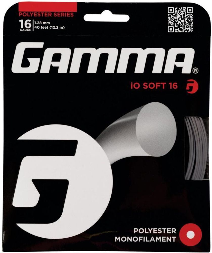 Теннисные струны Gamma iO Soft (12.2 m) - charcoal grey