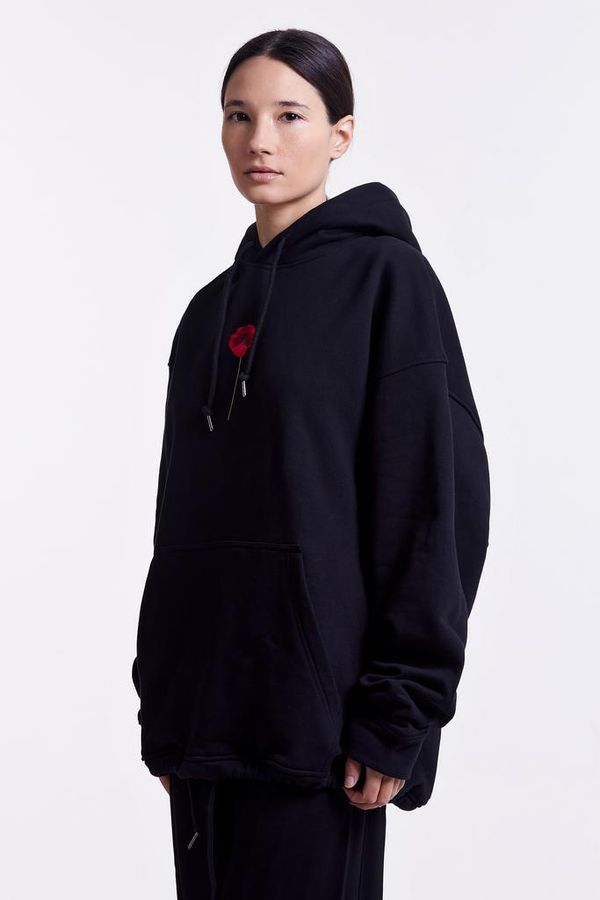 Худи Мак Warm со шнурком в поясе черный - фото 7