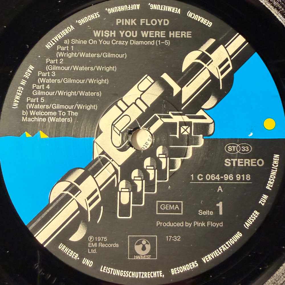 Pink Floyd ‎– Wish You Were Here (Германия 1976г.)