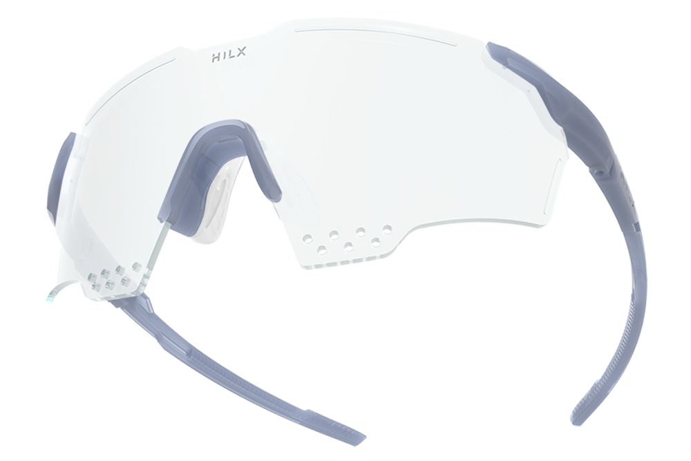 Спортивные очки HILX Gladiator (L) / Shiny Crystal Milky Light Grey / Photochromic Lens